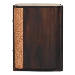 Artisan Furniture Bois massif Havana façade en cannage Drawers, 2 tiroirs, marron foncé
