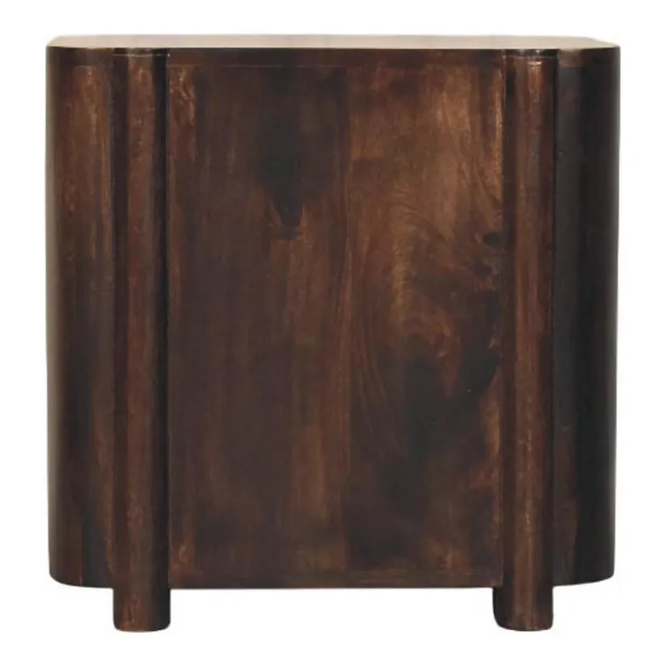 Artisan Furniture Bois massif Havana façade en cannage Drawers, 2 tiroirs, marron foncé