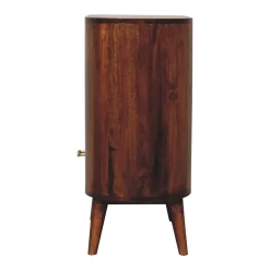 Artisan Furniture Bois massif T-bar Cortez châtaignier niche ouverte meuble, 1 tiroir, 1 étagère, marron
