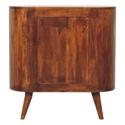 Artisan Furniture Bois massif T-bar Cortez châtaignier niche ouverte meuble, 1 tiroir, 1 étagère, marron