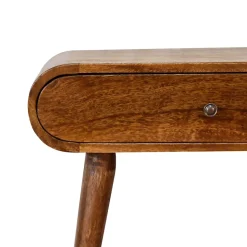 Artisan Furniture Bois massif châtaignier London Mini châtaignier Console, 1 tiroir, marron foncé