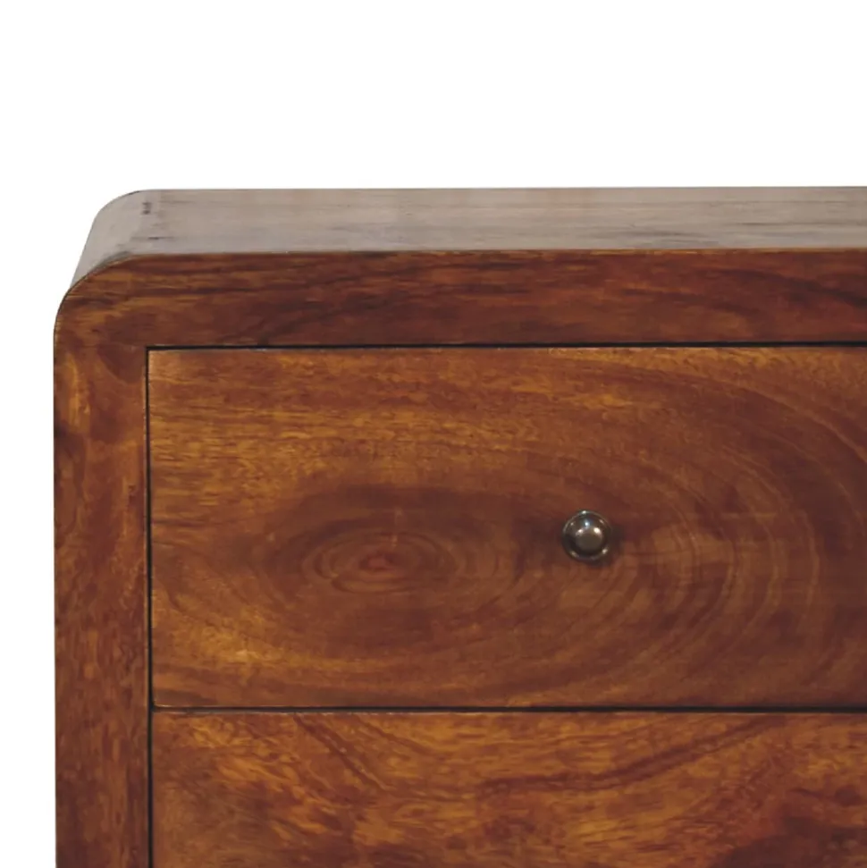Artisan Furniture Bois massif Aspen chiffonnier, 5 tiroirs, marron