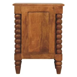 Artisan Furniture Bois massif Barley Twist 2 tiroir table de chevet, 2 tiroirs, marron