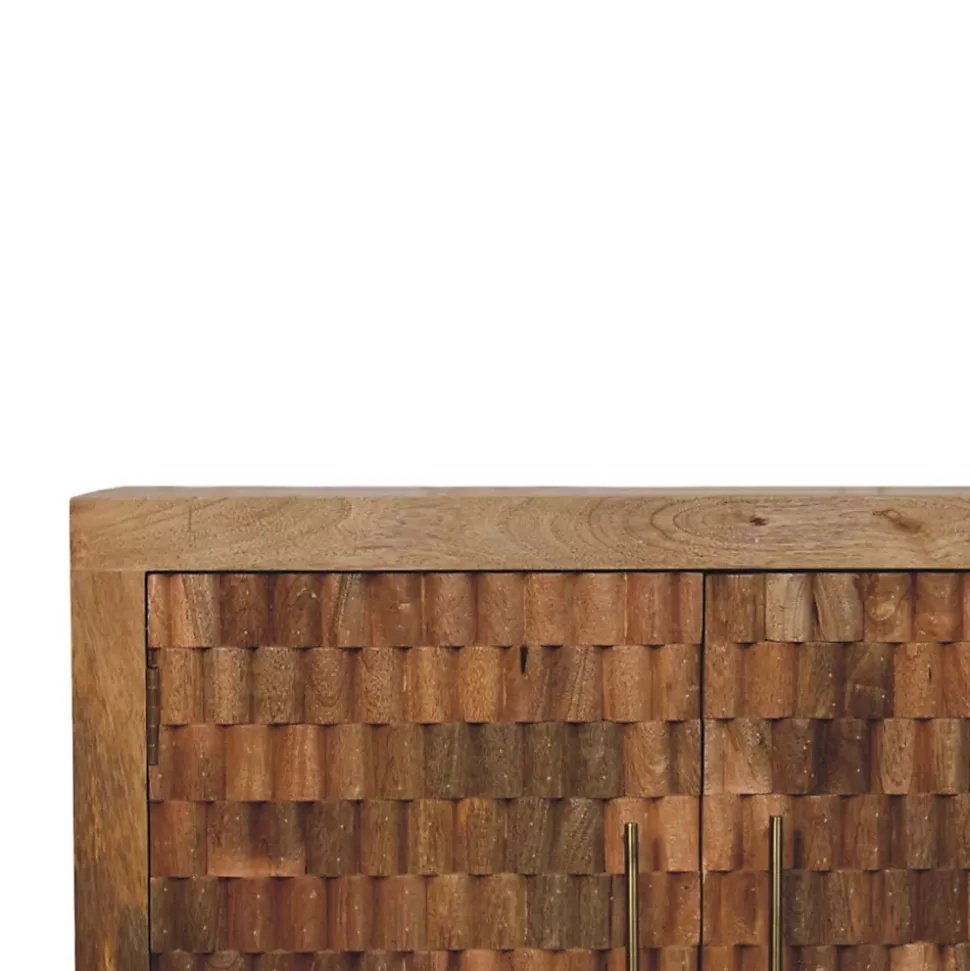 Artisan Furniture Bois massif Marbella meuble, Doors, 2 étagères, marron