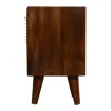 Artisan Furniture Bois massif Mini Manila Gold 1 tiroir table de chevet, 1 étagère, marron & doré