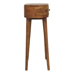 Artisan Furniture Bois massif Mini Albion effet chêne Console, 1 tiroir, beige