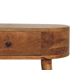 Artisan Furniture Bois massif Mini Albion effet chêne Console, 1 tiroir, beige