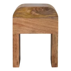 Artisan Furniture Bois massif Mini Darcy effet chêne table de chevet avec courbé Edges, 1 tiroir, marron