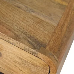 Artisan Furniture Bois massif Mini Floating ouvert table de chevet, 1 tiroir et 1 niche ouverte, effet chêne, marron