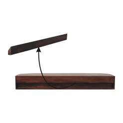 Artisan FurnitureBois massif Lunar 2 tiroir à fixation murale châtaignier Console, 1 étagère, marron