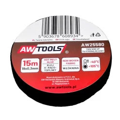 AW Tools - Ruban auto-adhésif INSULATING TEXTILES Noir (15 m x 19 mm)
