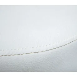 AZURE - Tabouret Pivotant sur Roulettes Simili Blanc