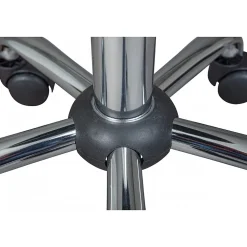 AZURE - Tabouret Pivotant sur Roulettes Simili Blanc