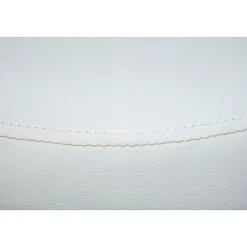 AZURE - Tabouret Pivotant sur Roulettes Simili Blanc