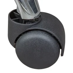 AZURE - Tabouret Pivotant sur Roulettes Simili Noir