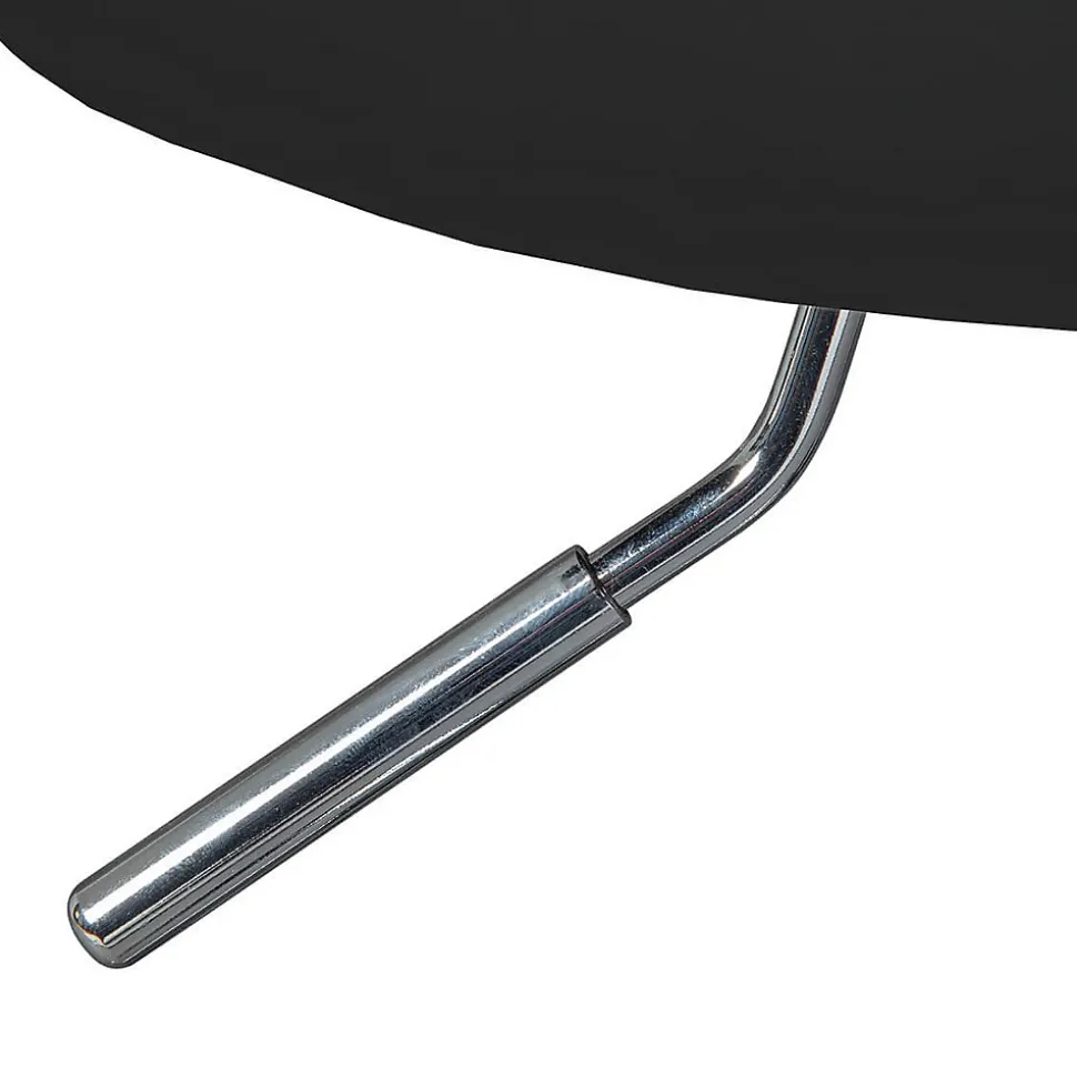 AZURE - Tabouret Pivotant sur Roulettes Simili Noir