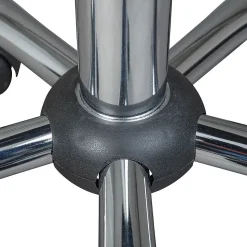 AZURE - Tabouret Pivotant sur Roulettes Simili Noir