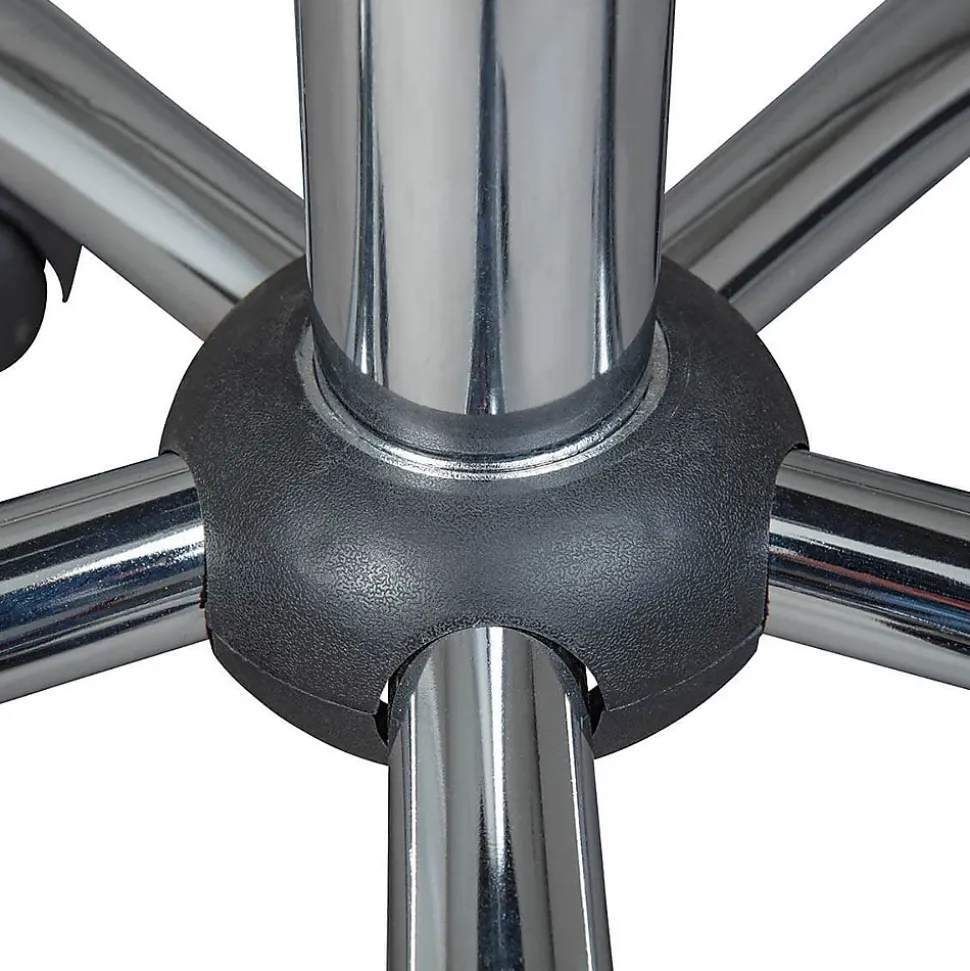 AZURE - Tabouret Pivotant sur Roulettes Simili Noir