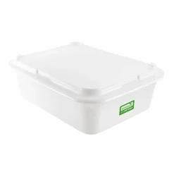 Bac à diviseuse biosourcé rectangulaire 20 L - blanc