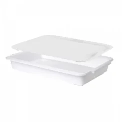 Bac à diviseuse rectangulaire 600 x 400 - 13 L - blanc