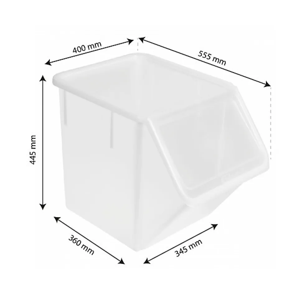 Bac à ingrédients 40 L + couvercle transparent