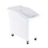 Bac à ingrédients 100 L + couvercle + 4 roues - chape inox