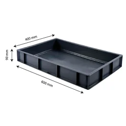 Bac à pâtons 600 x 400 x 90 mm 15 L - gris