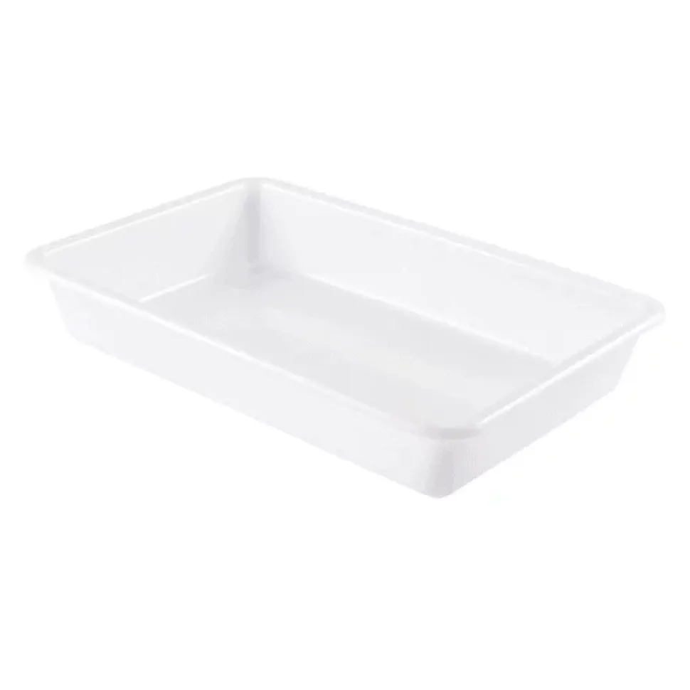 Bac alimentaire plat blanc 2 litres