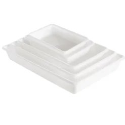 Bac alimentaire plat blanc 2 litres