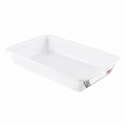 Bac alimentaire plat traçabilité HACCP 5 litres - Blanc