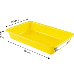 Bac alimentaire plat traçabilité HACCP 5 litres - Jaune