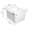 Bac comporte empilable emboîtable 60 L - blanc