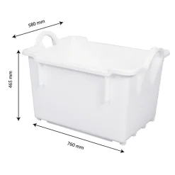 Bac comporte empilable emboîtable 100 L - blanc
