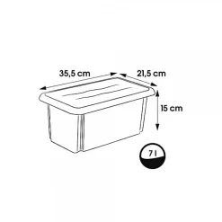 Bac de rangement 7 litres emil Keeeper - Bleu