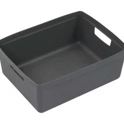 Bac de rangement avec poignées 20 litres - Gris Foncé