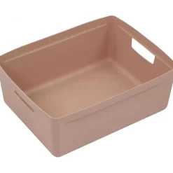 Bac de rangement avec poignées 20 litres - Rose