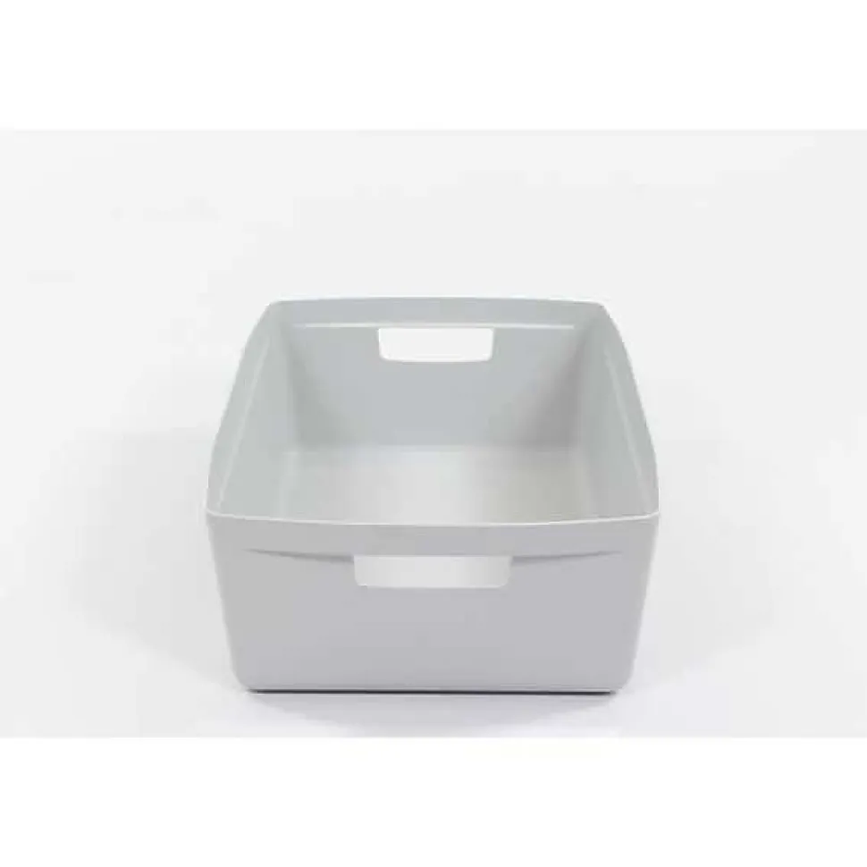Bac de rangement avec poignées 20 litres - Gris Clair