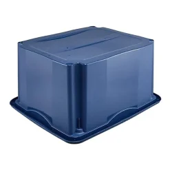 Bac de rangement bleu en plastique recyclé 24 litres