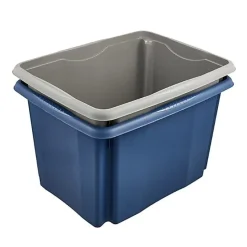 Bac de rangement bleu en plastique recyclé 30 litres