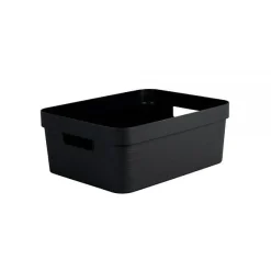 Bac de rangement design 12 litres EDA - Noir