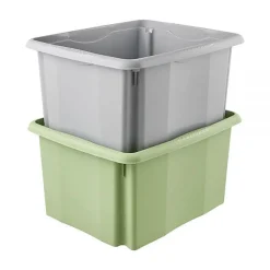 Bac de rangement en plastique recyclé 24 litres - Vert