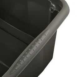 Bac de rangement en plastique recyclé 24 litres - Gris Foncé