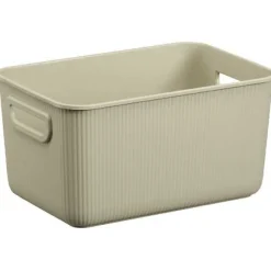 Bac de rangement en plastique élégant Taille S - Beige
