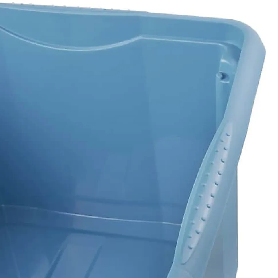 Bac de rangement en plastique recyclé 24 litres - Bleu