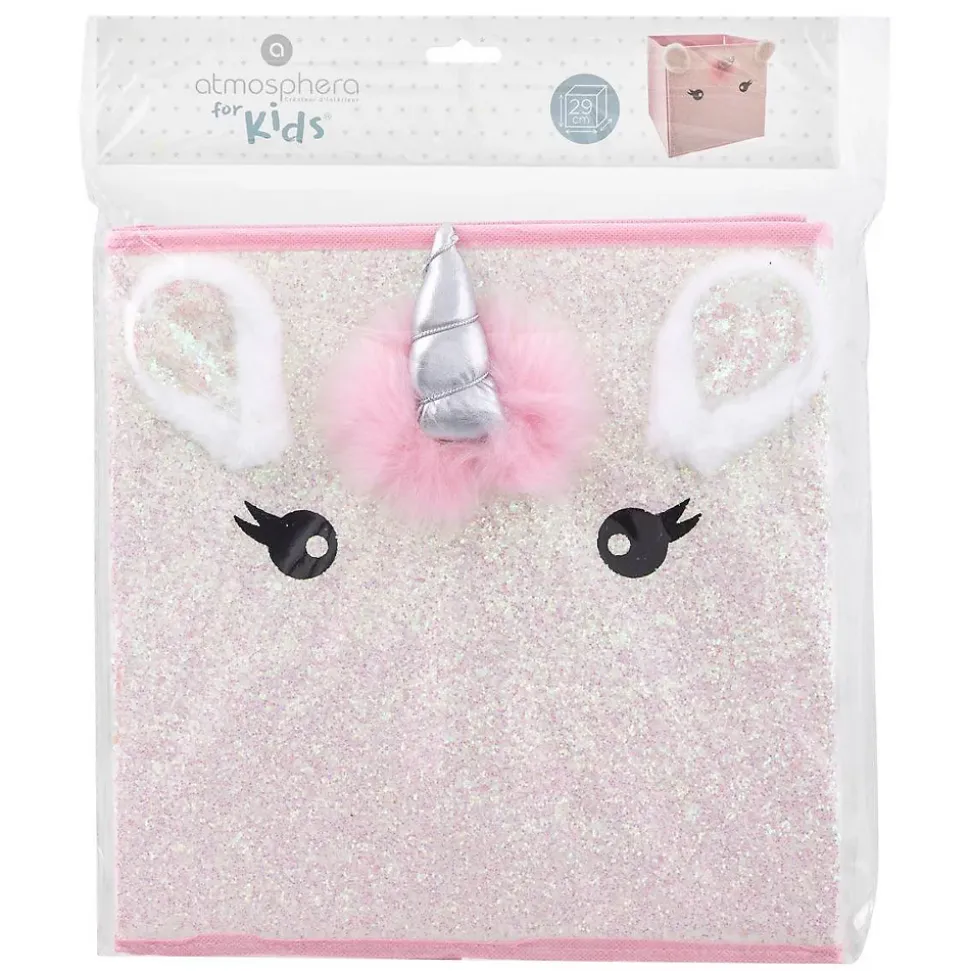 Bac de rangement enfant Licorne - rose - Atmosphera