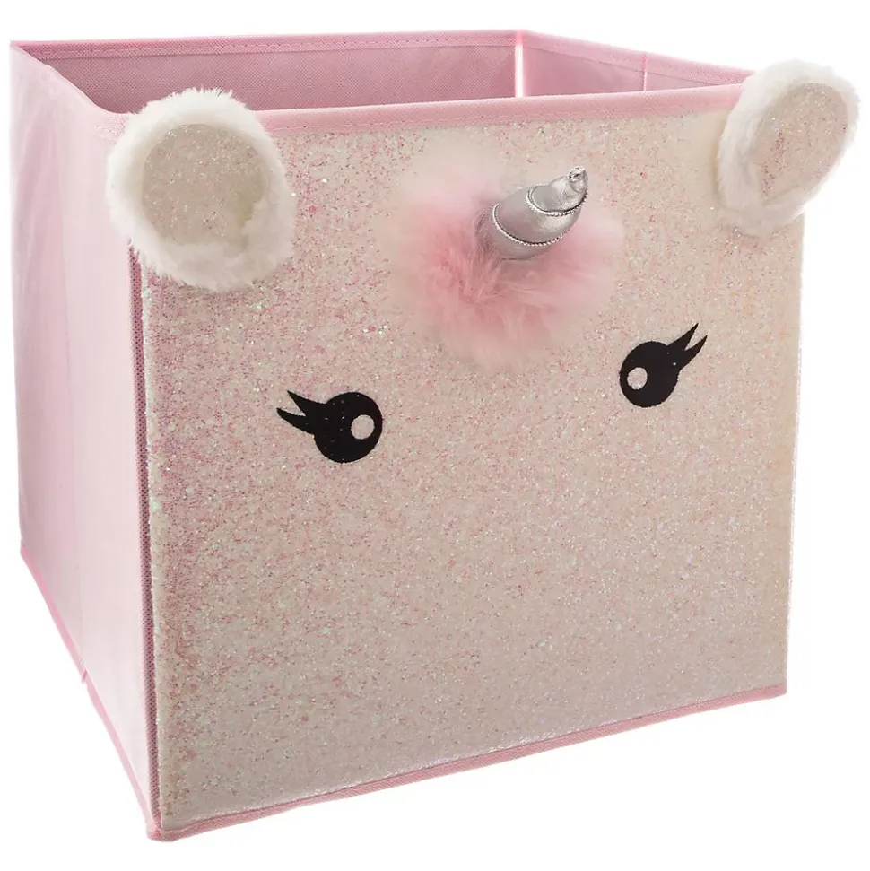 Bac de rangement enfant Licorne - rose - Atmosphera