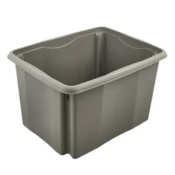 Bac de rangement gris en plastique recyclé 30 litres