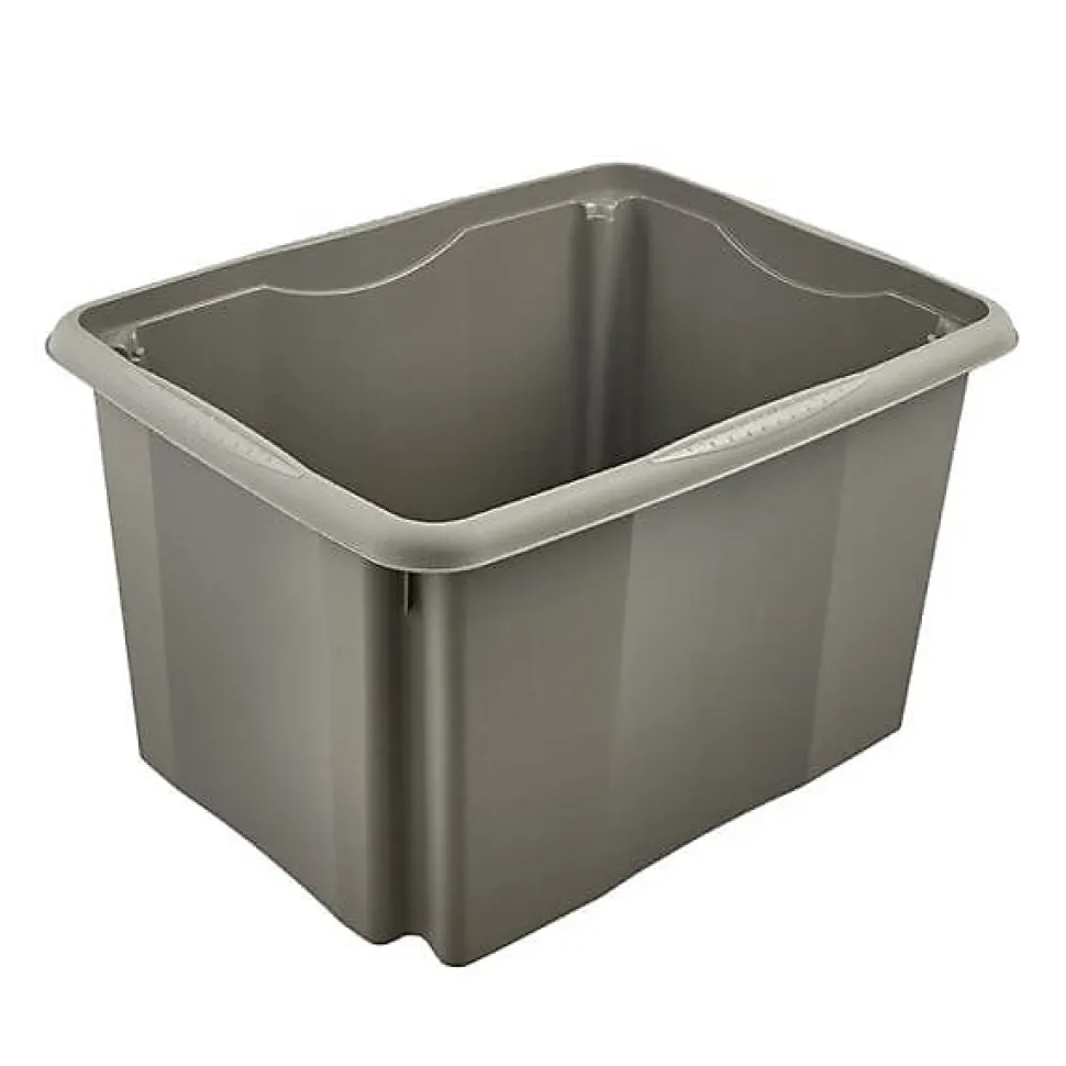 Bac de rangement gris en plastique recyclé 30 litres