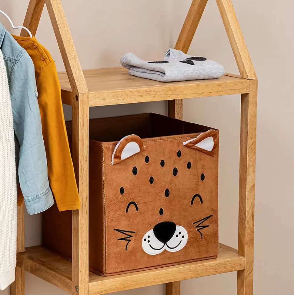 Bac de rangement Joey velours 29x29cm - Atmosphera