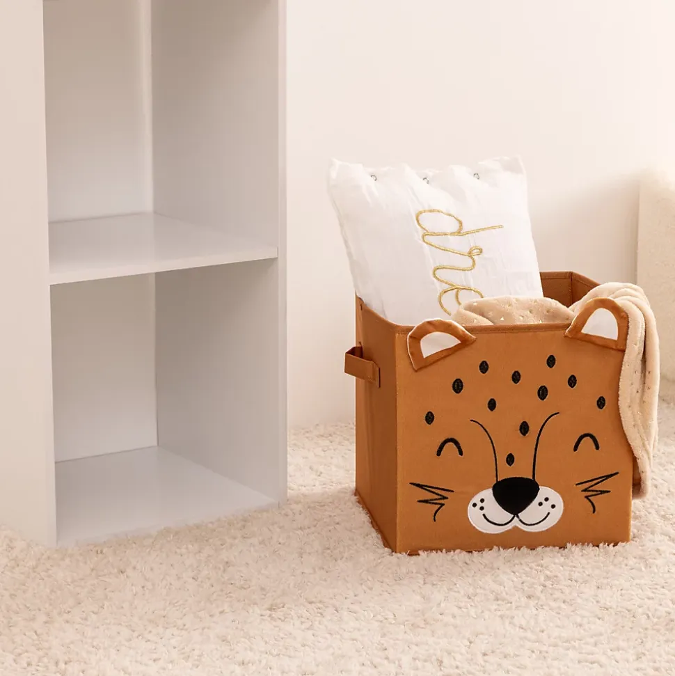 Bac de rangement Joey velours 29x29cm - Atmosphera